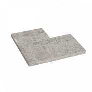 Blue Stone strook gevlamd & geborsteld 30 cm breed hoekstuk 50/30x3 cm.