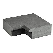 Blue Stone traptrede gezoet met neus hoekstuk inw. 50/35x15 cm.