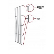 Enkelstaafs gaasmat antraciet 75x200cm