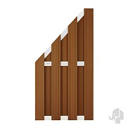 Composiet schutting Design Bruin 90x180 cm schuin