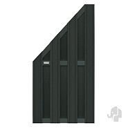 Composiet schutting Design Antraciet 90x180 cm schuin