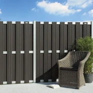 Aluminium paal 7x7x270 cm blank (incl kap en houten kern)