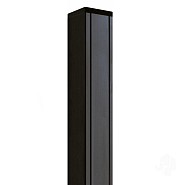 Aluminium paal 7x7x272 cm antraciet voor tuindeur (incl kap en houten kern)
