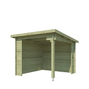 Blokhut Lara 275x275 Olijfgroen Geïmpregneerd