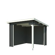 Blokhut Lara 275x275 Carbon Grey-Wit