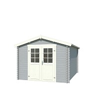 Blokhut Norah 275x380 Platinum Grey-Wit