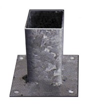 Vloerpaalhouder verzinkt 12x12 cm