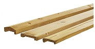 Vuren geschaafde afdeklat met sponning (5.2 cm) 1.9x7x181.5 cm t.b.v. recht en toogscherm, groen geïmpregneerd