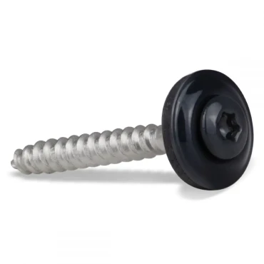 Daktrimschroef RVS met zwarte kop en EPDM ring, 4.5x35 mm, 200 stuks