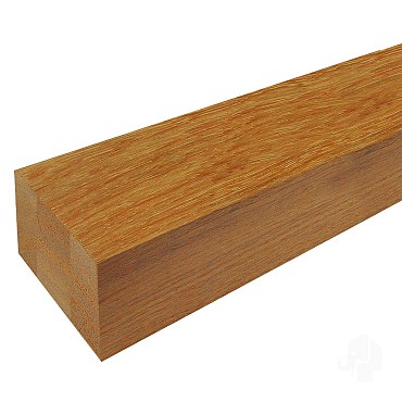Hardhout FSC regel 40x60mm gelam. hor.+gevin.  - lengte: 430 cm