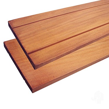 Keruing schuttingplank 16x145mm V-groef  - lengte: 215 cm