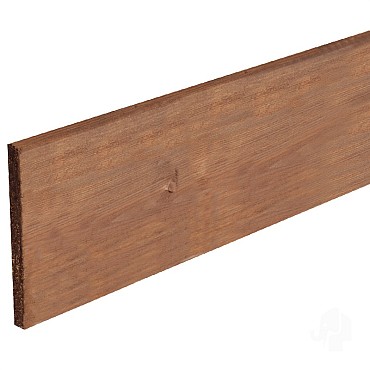 Grenen FSC schuttingplank 15x160mm glad 4R [bruin geimpregneerd] bc - lengte: 200 cm