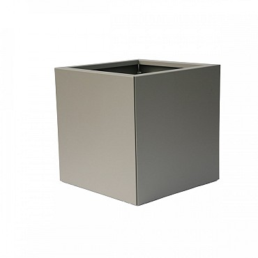 Bloembak vlak taupe 60x60x60 cm