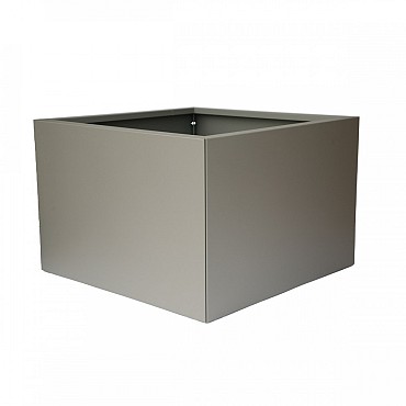 Bloembak vlak taupe 90x90x60 cm