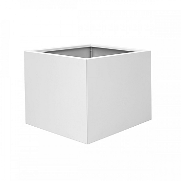 Bloembak vlak wit 90x90x60 cm