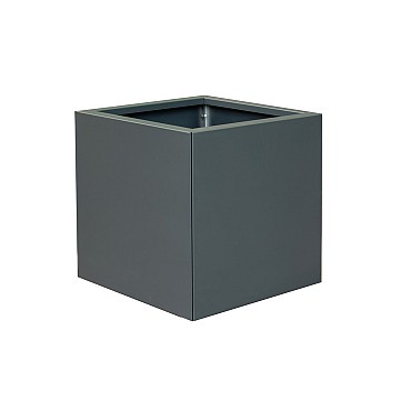 Bloembak vlak antraciet 60x60x60 cm