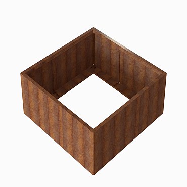 Bloembak Module+ 150x150x56 cm Corten