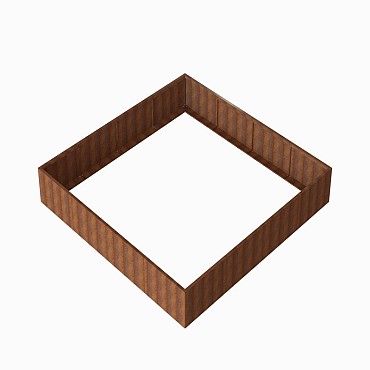 Bloembak Module+ 360x360x56 cm Corten