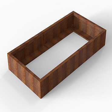 Bloembak Module+ 90x180x28 cm Corten