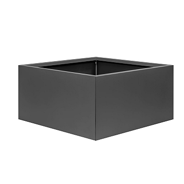 Bloembak vlak antraciet 120x120x40 cm