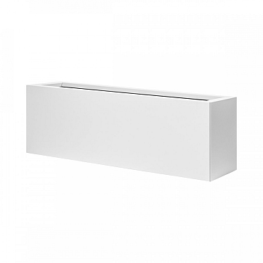 Bloembak vlak wit 30x120x40 cm