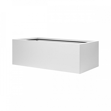 Bloembak vlak wit 60x120x40 cm