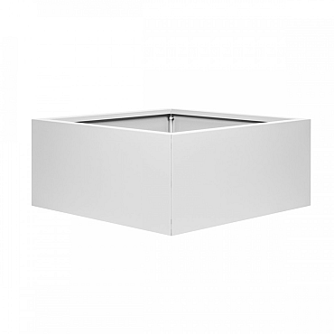Bloembak vlak wit 90x90x40 cm