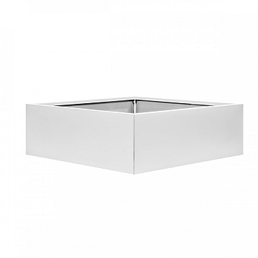 Bloembak vlak wit 120x120x40 cm