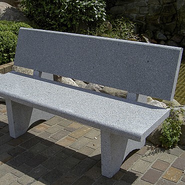 Granieten Bank Basic met Rugleuning