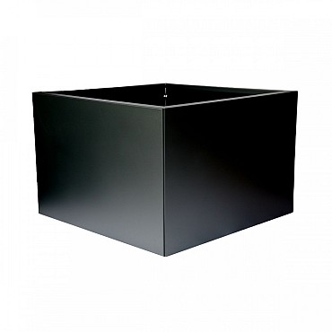 Bloembak vlak grafiet zwart 90x90x60 cm