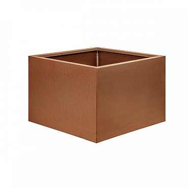 Bloembak vlak corten 60x60x40 cm