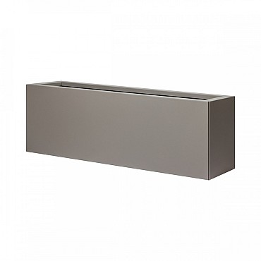 Bloembak vlak taupe 30x120x40 cm