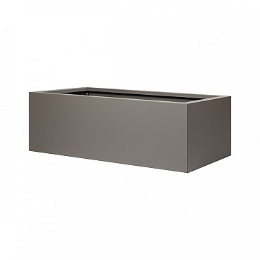 Bloembak vlak taupe 60x120x40 cm