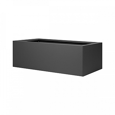 Bloembak vlak antraciet 60x120x40 cm