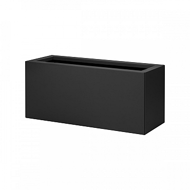 Bloembak vlak grafiet zwart 30x90x40 cm