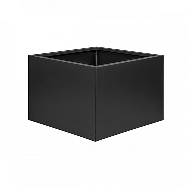 Bloembak vlak grafiet zwart 60x60x40 cm