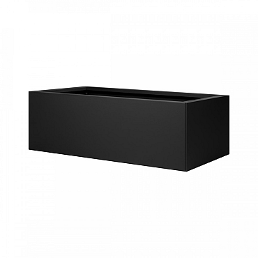 Bloembak vlak grafiet zwart 60x120x40 cm