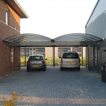 Pext Carport CP25 - 3060x5000 - vrijstaand-zijaanbouw-kopaanbouw - RAL - polycarbonaat helder