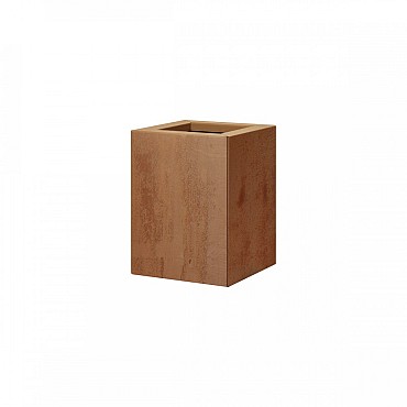 Bloembak vlak corten 30x30x40 cm
