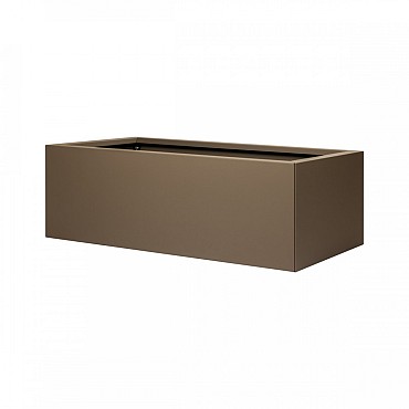 Bloembak vlak supra bruin 60x120x40 cm