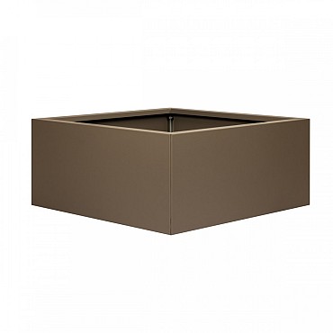 Bloembak vlaksupra bruin 90x90x40 cm
