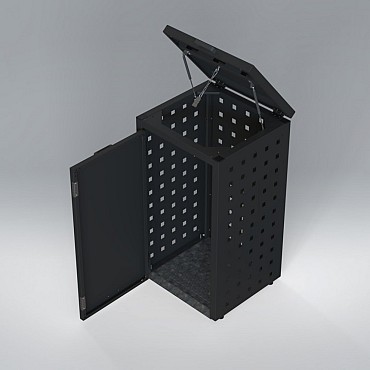 Kliko ombouw 120 Liter grafiet zwart met klep