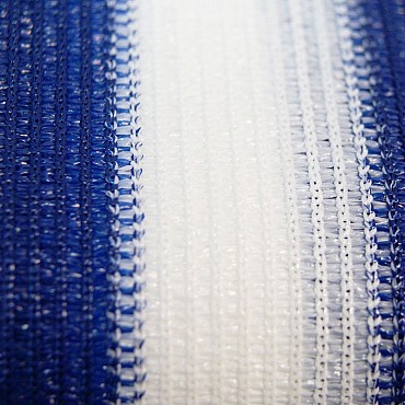 Balkondoek 0,9 x 25 mtr blauw/wit *