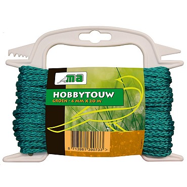 Hobbytouw groen 4 mm x 20 mtr