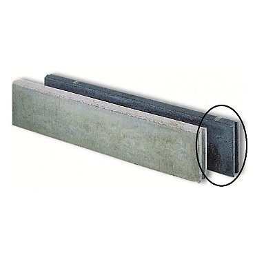 Opsluitband antraciet 5x15x100 cm