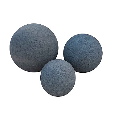 Set bollen Black granite gebouchardeerd Ø 45, 35 en 25 cm