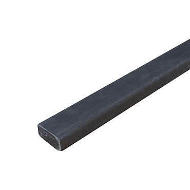 Onderregel massief  zwart 3,4x6,7x400 cm