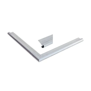 Aluminium daktrimset met ronde kraal t.b.v. plat dak, maximale dakmaat 1250x600 cm