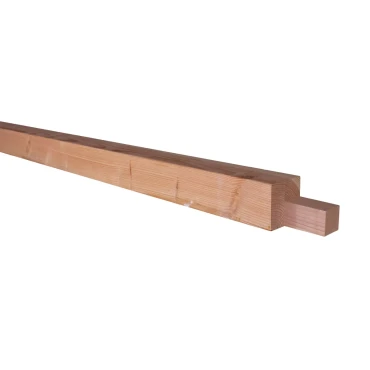 Douglas fijnbezaagde hoekstaander met inkeping t.b.v. zelfbouw 15x15x240 cm, onbehandeld