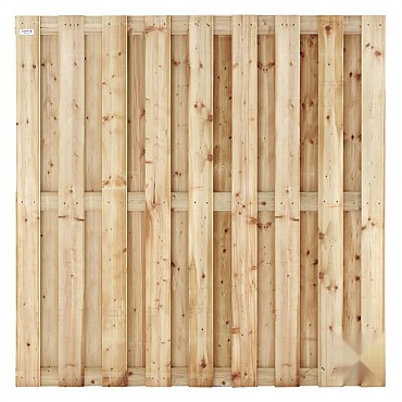 Vuren FSC tuinscherm recht 17L 15mm 45x1800x1800mm RVS [geimpregneerd] bc